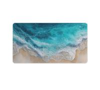 Tappetino per mouse da gioco Ocean Wave Beach con base in gomma antiscivolo 2XL con bordi cuciti, tappetino per mouse impermeabile e lavabile per scrivania, casa, ufficio, giochi 29,5"x16"