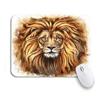 Tappetino per Mouse da Gioco Oil Lion Head Digital Painting in Front Sottomano Base Antiscivolo in Gomma Facile da Pulire Tappetino Mouse Pad, per Ufficio, Gioco, 25 x 30cm