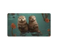 Tappetino per mouse da gioco Otters in Love, esteso, con base in gomma antiscivolo, tappetini per mouse, per ufficio, gioco, casa, 40 x 75 cm