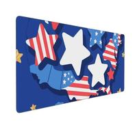 Tappetino per mouse da gioco Patriotic Star, 90,2 x 40,6 cm, grande tappetino per mouse esteso per computer portatile, tappetino per mouse antiscivolo, tappetino per scrivania per ufficio e casa