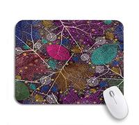 Tappetino per Mouse da Gioco Pattern Abstract Leaves Painting Winter Nature Modern Autumn Tappetino Mouse Pad Facile da Pulire Base Antiscivolo in Gomma Sottomano, per Ufficio, Casa, 25 x 30cm