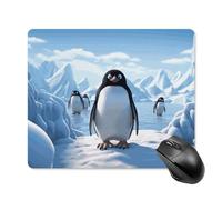 Tappetino per Mouse da Gioco Penguin Antarctica Ice Tappetino Mouse Piccolo Portatile Impermeabile Mousepad Forma Rettangolare, per Laptop, Gaming, Casa, 25x30cm