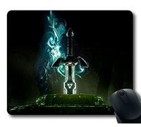 Tappetino per mouse da gioco personalizzato con la leggenda di Zelda Sword, antiscivolo, in gomma neoprene, dimensioni standard 220 mm x 180 mm x 1/8 (3 mm) per computer portatile e mouse tappetino per mouse confortevole