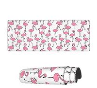 Tappetino per Mouse da Gioco Pink Flamingo Pattern Tappetino per Il Mouse Antiscivolo Confortevole Mousepad Forma Rettangolare, per Gaming Mouse, Scrivania, Ufficio, 80x30cm