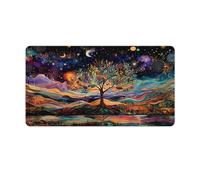 Tappetino per mouse da gioco psichedelico bohémien multicolore vibrante, tappetino da scrivania grande da 30 x 16 pollici, tappetino per tastiera con base antiscivolo, accessori da scrivania per tas