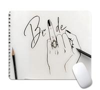Tappetino per Mouse da Gioco Put A Ring On It Bridal Tappetino Mouse Gaming Personalizzato Lavabile Mousepad Forma Rettangolare, per Computer, Gaming, Casa, 25x30cm