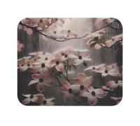 Tappetino per Mouse da Gioco Rain Falling On Dogwood Flower in North Carolina Tappetino Mouse Gaming Confortevole Antipolvere Sottomano, per Ufficio, Computer, Scrivania, 25x30cm