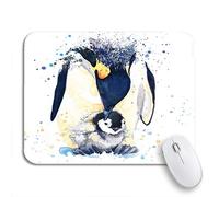 Tappetino Per Mouse Da Gioco Red Animal Penguin Graphics Splash Watercolor Unusual For Day Sottomano Antipolvere Facile Da Pulire Tappetino Mouse Gaming, Per Computer, Gioco, 25 x 30cm