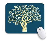 Tappetino Per Mouse Da Gioco Red Life Abstract Magic Tree Silhouette Root Cherry Organic Tappetini Mouse Personalizzato Lavabile Mousepad Forma Rettangolare, Per Ufficio, Gioco, 25 x 30cm