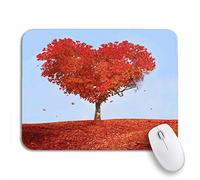 Tappetino per Mouse da Gioco Red Tree of Love Heart Landscape Fall Tappetino Mouse Gaming Personalizzato Impermeabile Tappetino Mouse, per Gioco, Ufficio, 25 x 30cm