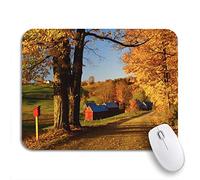 Tappetino Per Mouse Da Gioco Red Vermont New England Fall Colors Farm Maple Country Tappetino Mouse Personalizzato Portatile Tappetino Mouse Pad, Per Gioco, Gaming Mouse, 25 x 30cm