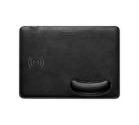 Tappetino per mouse da gioco RGB - 28,5x21 cm, con ricarica wireless, finitura facile da pulire | Poggiapolsi ergonomico antiscivolo in pelle PU, tappetino da scrivania con ricarica wireless per compu