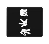 Tappetino per Mouse da Gioco Rock Paper Scissors Cartoon Multifunzione Mouse Mat Portatile Desk Mat per Pc Ufficio Laptop 10X12In
