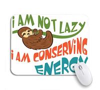Tappetino Per Mouse Da Gioco S-Loth Saying I Am Not Lazy Conserving Energy Tappetini Mouse Antipolvere Base Antiscivolo In Gomma Tappetino Mouse Piccolo, Per Computer, Casa, 25 x 30cm
