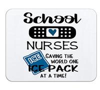 Tappetino per Mouse da Gioco School Nurses Saving The World One Ice Pack At A Time Tappetino Mouse Gaming Impermeabile Antipolvere Sottomano, per Ufficio, Casa, Computer, 25x30cm