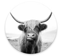 Tappetino per Mouse da Gioco Scottish Highland Cow On Isle of Mull Tappetino Mouse Gaming Lavabile Portatile Mousepad, per Laptop, Casa, Ufficio, 20cm