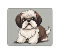 Tappetino per Mouse da Gioco Shih Tzu Dog Tappetino Mouse Gaming Portatile Impermeabile Sottomano, per Ufficio, Laptop, Gaming Mouse, 25x30cm