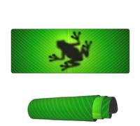 Tappetino per Mouse da Gioco Silhouette Frog On Leaves Tappetini Mouse Lavabile Sottomano, per Ufficio, Casa, Gaming Mouse, 80x30cm