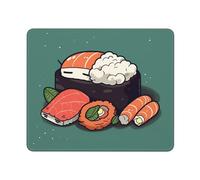 Tappetino per Mouse da Gioco Sleeping Sushi Durevole Tappetino Scrivania Portatile Accessori Gaming per Ufficio Gaming Computer 10X12In