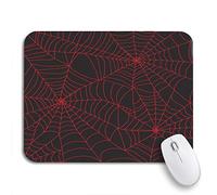 Tappetino Per Mouse Da Gioco Spiderweb Red Spider For Halloween Pattern Black Goth Clip Mousepad Forma Rettangolare Lavabile Personalizzato Tappetino Mouse Pad, Per Computer, Gioco, 25 x 30cm
