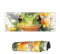 Tappetino Per Mouse Da Gioco Spring Cute Frog Tappetino Per Il Mouse Antiscivolo Antipolvere Sottomano, Per Ufficio, Laptop, Computer, 80x30cm