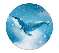 Tappetino per Mouse da Gioco Star Whale Tappetino Mouse Gaming Portatile Antipolvere Mousepad, per Computer, Laptop, Scrivania, 20cm