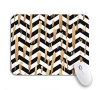 Tappetino Per Mouse Da Gioco Striped Gold Strokes And Black White Stripes Tappetino Mouse Gaming Antipolvere Facile Da Pulire Tappetino Per Il Mouse Antiscivolo, Per Computer, Gioco, 25 x 30cm