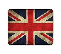 Tappetino per mouse da gioco, Tappetino per mouse Grunge Tappetino per mouse antiscivolo per bandiera della Gran Bretagna Perfetto per il lavoro e il gioco