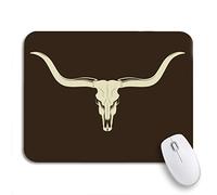 Tappetino per Mouse da Gioco Texas Longhorn Skull Cow Animal Beast Bone Tappetino Mouse Piccolo Antipolvere Portatile Tappetino Mouse Gaming, per Casa, Gaming Mouse, 25 x 30cm