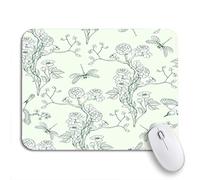 Tappetino Per Mouse Da Gioco The Chinoiserie Peonies Dragonfly And Bird On Pink Tappetini Mouse Base Antiscivolo In Gomma Personalizzato Tappetino Mouse Piccolo, Per Casa, Laptop, 25 x 30cm