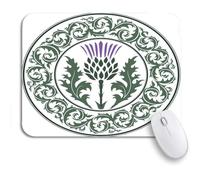 Tappetino per Mouse da Gioco Thistle Flower And Round Leaves The Symbol of Scotland Mousepad Forma Rettangolare Lavabile Antipolvere Tappetino Mouse Gaming, per Ufficio, Gaming Mouse, 25 x 30cm