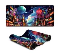 Tappetino per mouse da gioco Tokyo Giappone città di notte grande 40x90 cm tappetino per tastiera e scrivania per computer portatile PC ufficio design carino accessori da scrivania