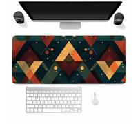 Tappetino per Mouse da Gioco Torre Geometrica, XXL Mouse Pad 800x300x2MM, Controllo Preciso del Mouse Migliora la Velocità e la Precisione, Lavabile Tappetino Scrivania per Ufficio e Casa