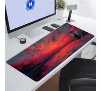 Tappetino per Mouse da Gioco Tramonto Astratto Tappetino Mouse XXL 1500x800x2 mm Tappetino Scrivania Grande Controllo Preciso del Mouse, Tenuta Stabile, Lavabile, Sottomano per Ufficio e casa