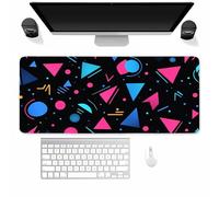 Tappetino per Mouse da Gioco Triangolo tecnologico, XXL Mouse pad, Controllo Preciso del mouse Migliora la Velocità e la Precisione, Lavabile tappetino Scrivania per Ufficio e casa 900x400x2MM