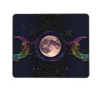 Tappetino per Mouse da Gioco Triple Moon Goddess Wiccan Pagan Witch Tappetino per Il Mouse Antiscivolo Lavabile Personalizzato Mousepad Forma Rettangolare, per Scrivania, Laptop, Casa, 25x30cm
