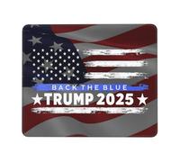 Tappetino per Mouse da Gioco Trump 2025-Back The Blue American Flag Tappetino Mouse Gaming Confortevole Antipolvere Mousepad Forma Rettangolare, per Computer, Laptop, Casa, 25x30cm