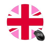 Tappetino per Mouse da Gioco United Kingdom Proud Flag Tappetino Mouse Pad Base Antiscivolo in Gomma Confortevole Sottomano, per Scrivania, Laptop, Casa, 20cm