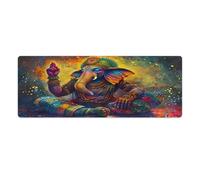 Tappetino per mouse da gioco vibrante, tappetino per tastiera da scrivania grande 32 x 12 pollici con base antiscivolo, accessori da scrivania per tastiera da ufficio a casa