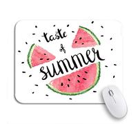 Tappetino per Mouse da Gioco Watercolor Bright Lettering Taste of Summer And Water Melon Mousepad Forma Rettangolare Confortevole Impermeabile Sottomano, per Gioco, Computer, 25 x 30cm