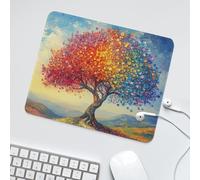Tappetino per Mouse da Gioco Watercolor Painting Tree of Life Portatile Mouse Pad Confortevole Accessori Gaming per Pc Sensori da Gioco Gaming 10X12In