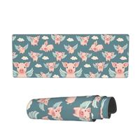 Tappetino per Mouse da Gioco Wing Animal Flying Clouds Tappetini Mouse Base Antiscivolo in Gomma Mousepad Forma Rettangolare, per Scrivania, Gaming Mouse, Ufficio, 80x30cm