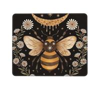Tappetino per Mouse da Gioco Witchy Qu-EEN Bee Art Multifunzione Mouse Mat Bordi Cuciti Desk Mat per Pc Mac Laptop 10X12In
