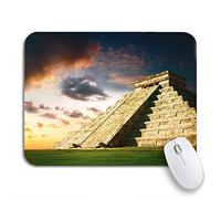 Tappetino per Mouse da Gioco Wonder Chichen Itza Mayan Pyramid World Mexico Maya Ruins Tappetino Mouse Pad Portatile Lavabile Tappetino Mouse Piccolo, per Gioco, Casa, 25 x 30cm