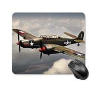 Tappetino per Mouse da Gioco World War 2 Aircraft Airplane Tappetino Mouse Gaming Facile da Pulire Lavabile Sottomano, per Laptop, Ufficio, Casa, 25x30cm