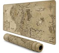 Tappetino per mouse da gioco XL, ampio tappetino per mouse esteso da 31.5x31.8x0.12 cm, ufficio, tastiera e computer portatile-mappa della terra di mezzo