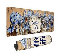 Tappetino per mouse da gioco XXL Fiore, 1200x600x3mm, Tu Dici Tappetino da scrivania antiscivolo e impermeabile con bordi cuciti per gamer, PC e computer portatilea LJ-814