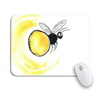 Tappetino Per Mouse Da Gioco Yellow Drawn Bugs Funny Firefly Ink Sketch Abstract Mousepad Forma Rettangolare Facile Da Pulire Confortevole Sottomano, Per Laptop, Scrivania, 25 x 30cm
