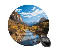 Tappetino per Mouse da Gioco Zion National Park Tappetini Mouse Impermeabile Portatile Sottomano, per Casa, Computer, Gaming, 20cm