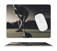 Tappetino per mouse da golf e fitness, con base antiscivolo, tappetino per mouse da gioco in pelle, impermeabile, tappetino da scrivania per laptop, accessori da scrivania per ufficio, tappetino da